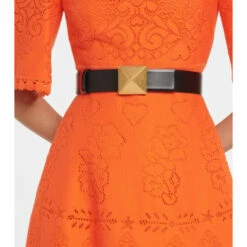 Valentino Garavani One Stud Reversible Leather Belt