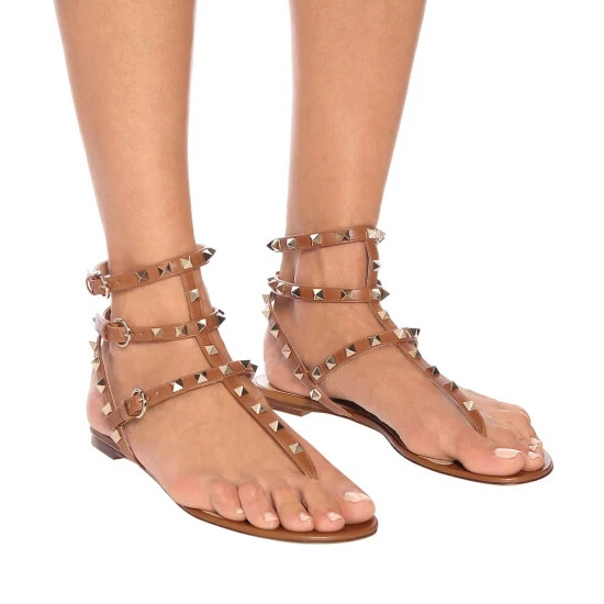 Valentino Garavani Rockstud Leather Sandals 4 Valentino Garavani Rockstud Leather Sandals - Image 2