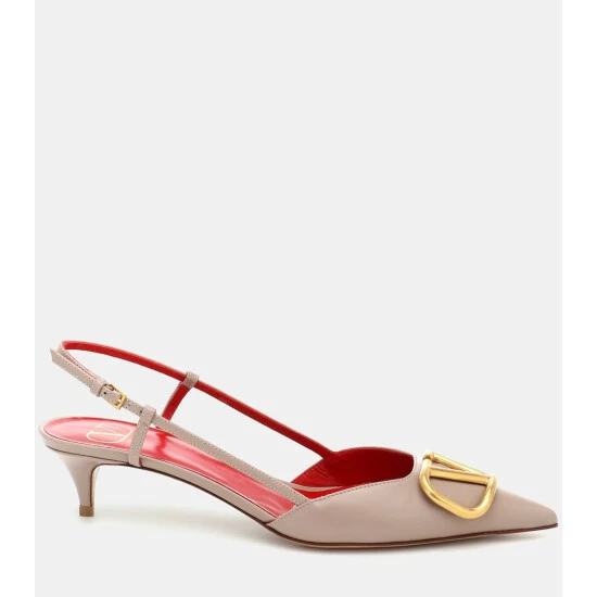 Valentino Garavani VLOGO Leather Slingback Pumps 6 Valentino Garavani VLOGO Leather Slingback Pumps - Image 4
