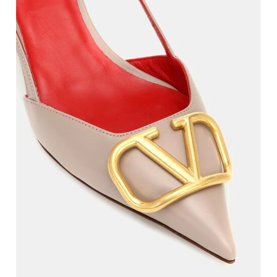 Valentino Garavani VLOGO Leather Slingback Pumps 7 Valentino Garavani VLOGO Leather Slingback Pumps - Image 5