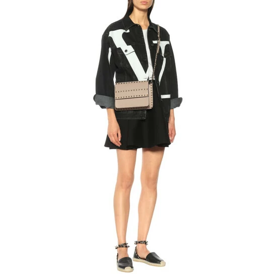 Valentino Garavani Rockstud Double Leather Espadrilles 3 Valentino Garavani Rockstud Double Leather Espadrilles