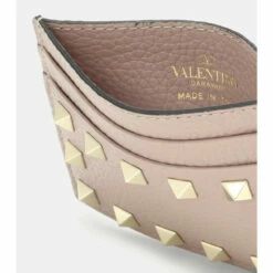 Valentino Garavani Rockstud Leather Card Holder