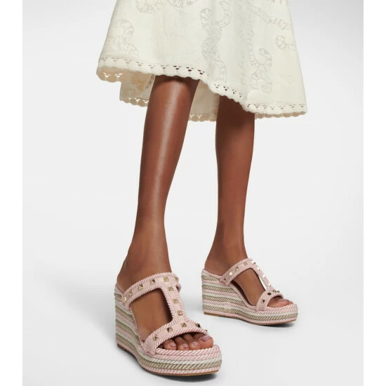 Valentino Garavani Rockstud Leather Wedge Espadrilles 5 Valentino Garavani Rockstud Leather Wedge Espadrilles - Image 3