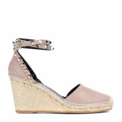 Valentino Garavani Rockstud Double Leather Wedge Espadrilles -Valentino Garavani Sales unnamed file 2169