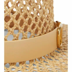Valentino Garavani VLogo Leather-trimmed Straw Hat -Valentino Garavani Sales unnamed file 2204