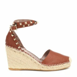 Valentino Garavani Rockstud Leather Wedge Espadrilles -Valentino Garavani Sales unnamed file 2258