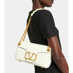 Valentino Garavani Stud Sign Leather Shoulder Bag