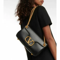 Valentino Garavani Stud Sign Leather Shoulder Bag