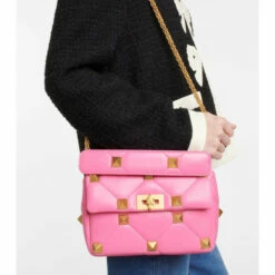 Valentino Garavani Roman Stud Medium Leather Shoulder Bag