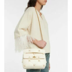 Valentino Garavani Roman Stud Medium Leather Shoulder Bag