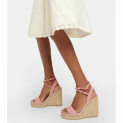 Valentino Garavani Rockstud Leather Wedge Espadrilles -Valentino Garavani Sales unnamed file 240