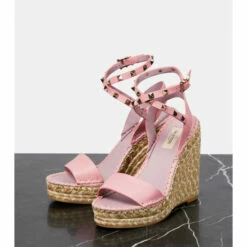Valentino Garavani Rockstud Leather Wedge Espadrilles -Valentino Garavani Sales unnamed file 241