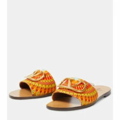 Valentino Garavani VLogo Printed Canvas Slides -Valentino Garavani Sales unnamed file 2468