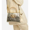 Valentino Garavani VSling Micro Metallic Leather Tote Bag