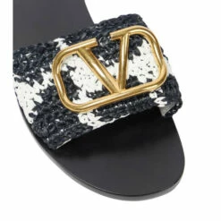 Valentino Garavani VLogo Raffia-effect Slides -Valentino Garavani Sales unnamed file 2484