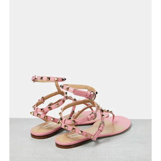 Valentino Garavani Rockstud Leather Thong Sandals 4 Valentino Garavani Rockstud Leather Thong Sandals - Image 2