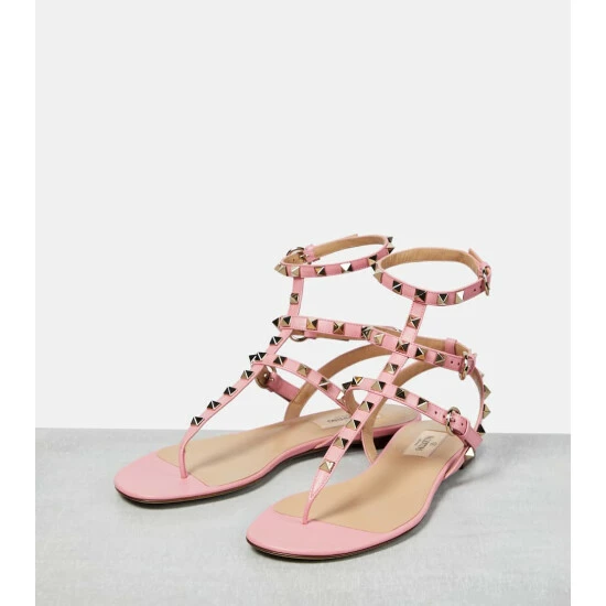 Valentino Garavani Rockstud Leather Thong Sandals 6 Valentino Garavani Rockstud Leather Thong Sandals - Image 4