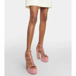 Valentino Garavani Rockstud Leather Platform Sandals -Valentino Garavani Sales unnamed file 259