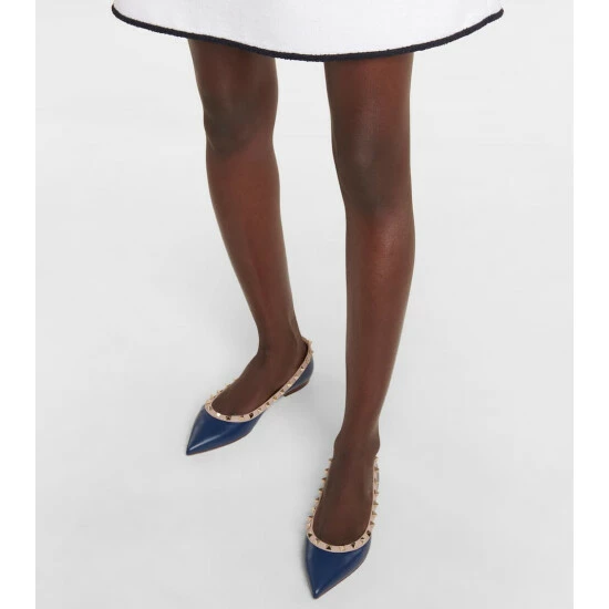 Valentino Garavani Rockstud Leather Ballet Flats 5 Valentino Garavani Rockstud Leather Ballet Flats - Image 3