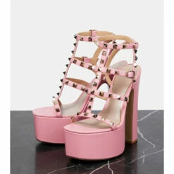 Valentino Garavani Rockstud Leather Platform Sandals -Valentino Garavani Sales unnamed file 260