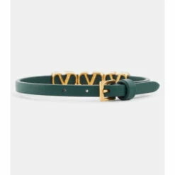 Valentino Garavani VLogo Embellished Leather Bracelet