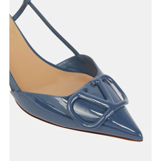 Valentino Garavani VLogo Patent Leather Slingback Pumps 7 Valentino Garavani VLogo Patent Leather Slingback Pumps - Image 5