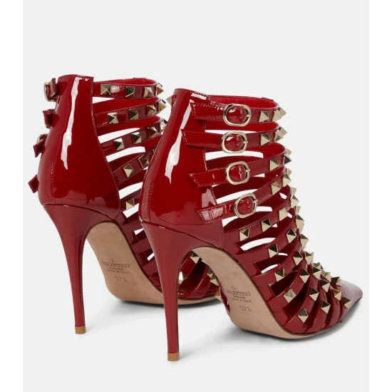 Valentino Garavani Rockstud Alcove Patent Leather Ankle Boots 4 Valentino Garavani Rockstud Alcove Patent Leather Ankle Boots - Image 2