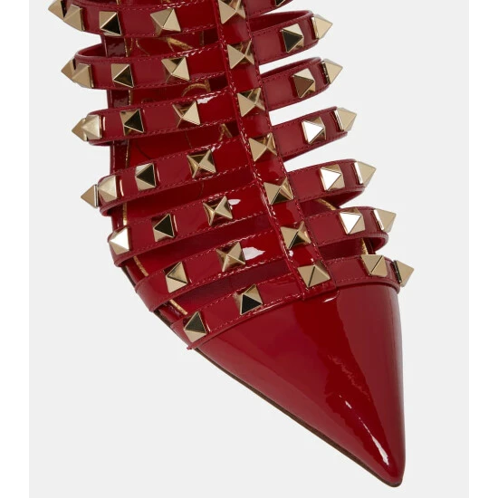 Valentino Garavani Rockstud Alcove Patent Leather Ankle Boots 7 Valentino Garavani Rockstud Alcove Patent Leather Ankle Boots - Image 5