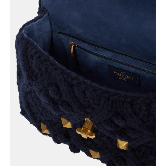 Valentino Garavani Roman Stud Large Crocheted Shoulder Bag 4 Valentino Garavani Roman Stud Large Crocheted Shoulder Bag - Image 2