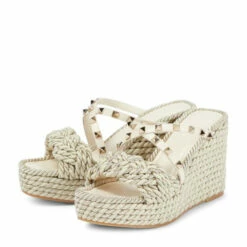 Valentino Garavani Rockstud Torchon Wedge Espadrille Sandals -Valentino Garavani Sales unnamed file 2734