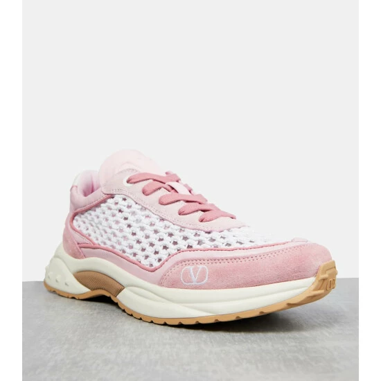 Valentino Garavani VLogo Signature Suede And Mesh Sneakers 7 Valentino Garavani VLogo Signature Suede And Mesh Sneakers - Image 5