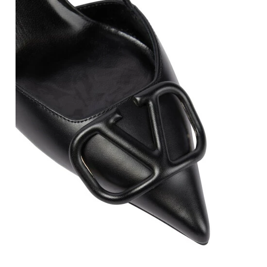 Valentino Garavani VLogo Leather Slingback Pumps 7 Valentino Garavani VLogo Leather Slingback Pumps - Image 5