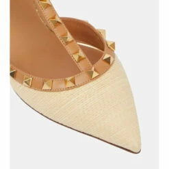 Valentino Garavani Rockstud Leather-trimmed Raffia Pumps -Valentino Garavani Sales unnamed file 2823