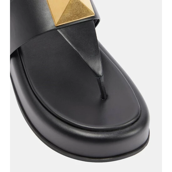Valentino Garavani One Stud Leather Thong Sandals 7 Valentino Garavani One Stud Leather Thong Sandals - Image 5