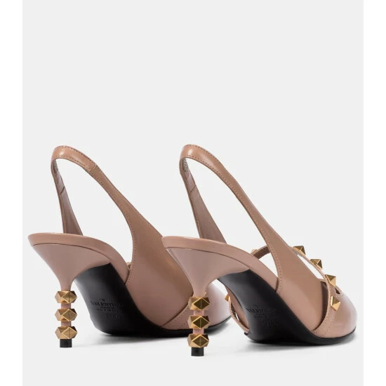 Valentino Garavani Rockstud Slingback Leather Pumps 4 Valentino Garavani Rockstud Slingback Leather Pumps - Image 2