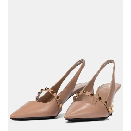 Valentino Garavani Rockstud Slingback Leather Pumps 6 Valentino Garavani Rockstud Slingback Leather Pumps - Image 4
