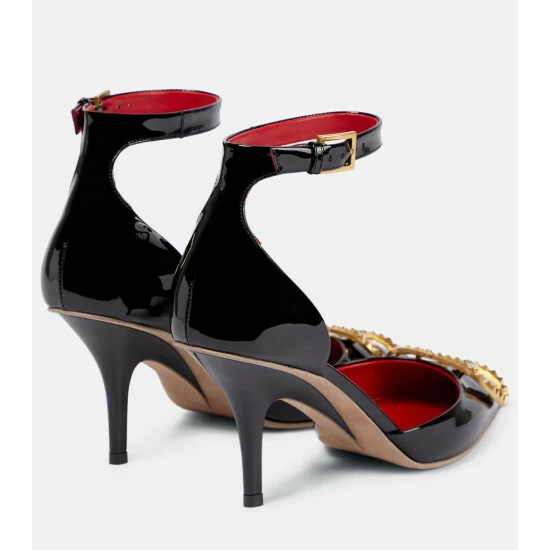 Valentino Garavani VLogo 85 Patent Leather Pumps 4 Valentino Garavani VLogo 85 Patent Leather Pumps - Image 2