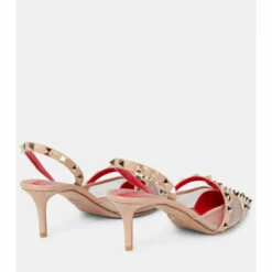 Valentino Garavani Rockstud Alcove Leather And Mesh Slingback Pumps -Valentino Garavani Sales unnamed file 2869