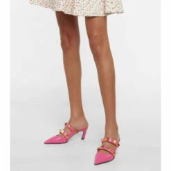 Valentino Garavani Roman Stud 65 Leather Mules -Valentino Garavani Sales unnamed file 2875