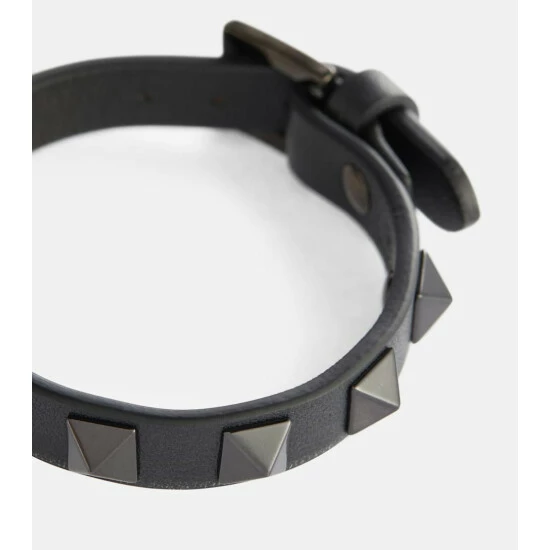 Valentino Garavani Rockstud Leather Bracelet 3 Valentino Garavani Rockstud Leather Bracelet