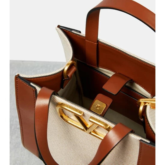 Valentino Garavani VLogo Small Canvas Tote Bag 4 Valentino Garavani VLogo Small Canvas Tote Bag - Image 2