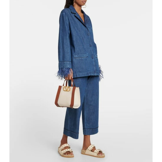 Valentino Garavani VLogo Small Canvas Tote Bag 6 Valentino Garavani VLogo Small Canvas Tote Bag - Image 4