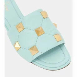 Valentino Garavani Roman Stud Flat Leather Sandals -Valentino Garavani Sales unnamed file 3010