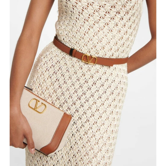 Valentino Garavani VLogo Leather Belt 3 Valentino Garavani VLogo Leather Belt