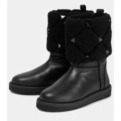 Valentino Garavani Roman Stud Leather Snow Boots -Valentino Garavani Sales unnamed file 3041