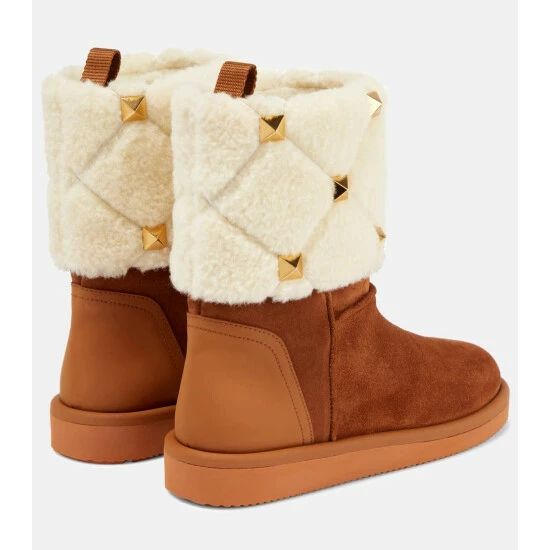 Valentino Garavani Roman Stud Suede Ankle Boots 4 Valentino Garavani Roman Stud Suede Ankle Boots - Image 2