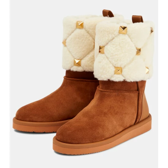 Valentino Garavani Roman Stud Suede Ankle Boots 6 Valentino Garavani Roman Stud Suede Ankle Boots - Image 4