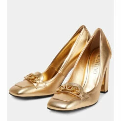 Valentino Garavani VLogo Chain Metallic Leather Pumps -Valentino Garavani Sales unnamed file 3051
