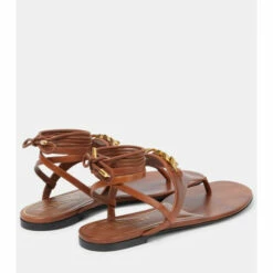 Valentino Garavani VLogo Chain Leather Thong Sandals -Valentino Garavani Sales unnamed file 3054
