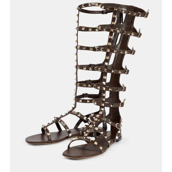 Valentino Garavani Rockstud Leather Cage Sandals 6 Valentino Garavani Rockstud Leather Cage Sandals - Image 4